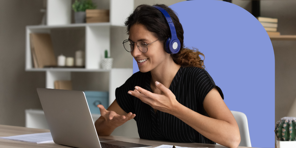 a person working from home