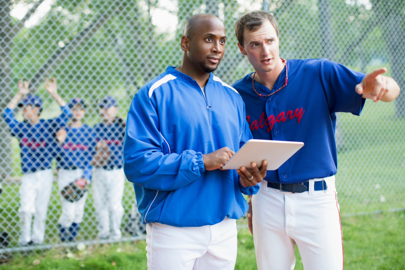 2 men talking about sport