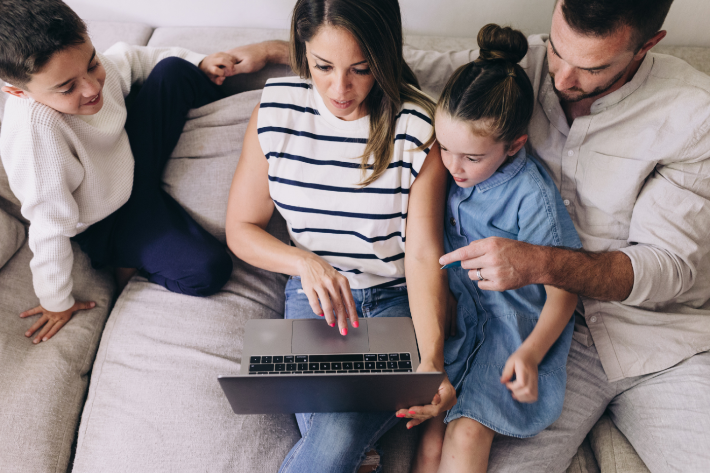 a family of four