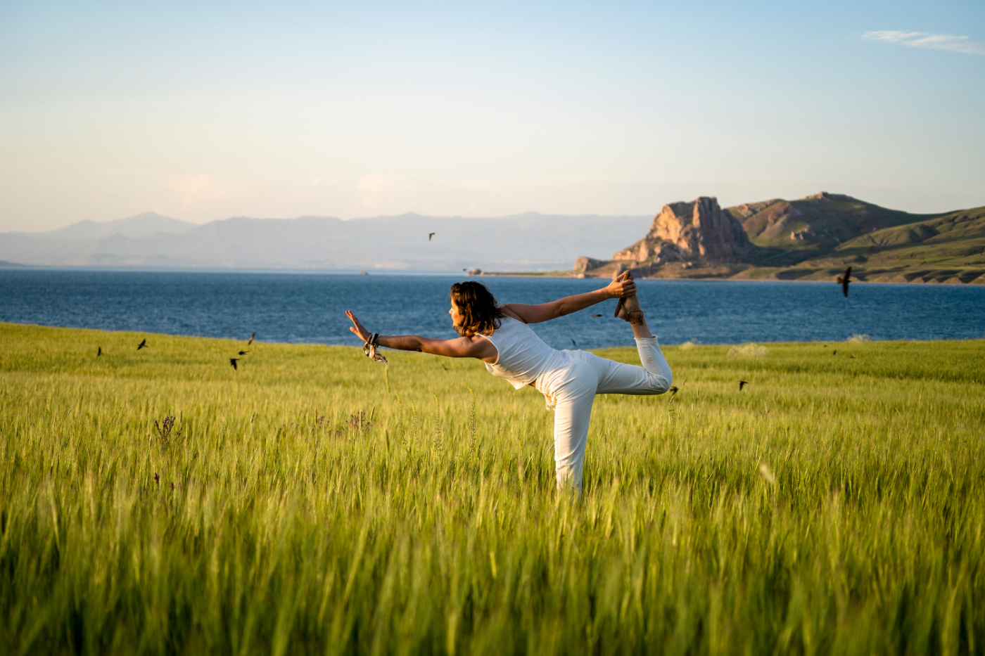 person doing yoga as selfcare