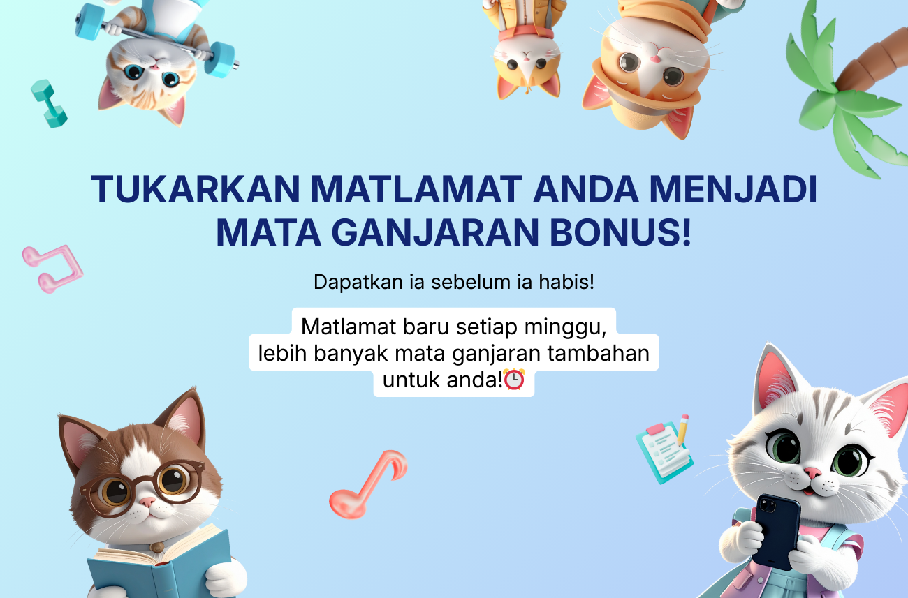 Tukarkan matlamat anda menjadi Mata Ganjaran Bonus!