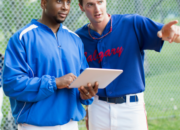 2 men talking about sport