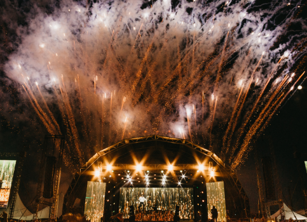 concert show and fireworks