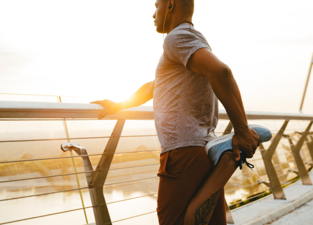 man exercising outside